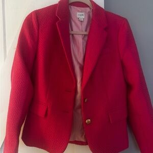 J. Crew Scarlet Textured Suit Jacket
